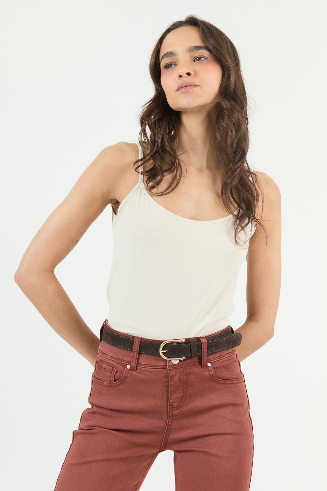 Polera Polo Lino Algodón Morrís Beige